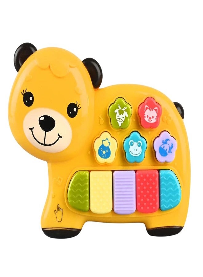 Amitasha Musical Piano for Babies - Animal Voice Sound Toy Piano with Colorful Keys, Animal Shape Activity Toy for Kids with Light & Sound, Early Learning Toys for Toddlers (Random Color) - Image 1